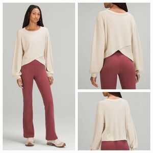 Lululemon Reversible Crossover Sweater White Opal Sz4 Loose Fitting